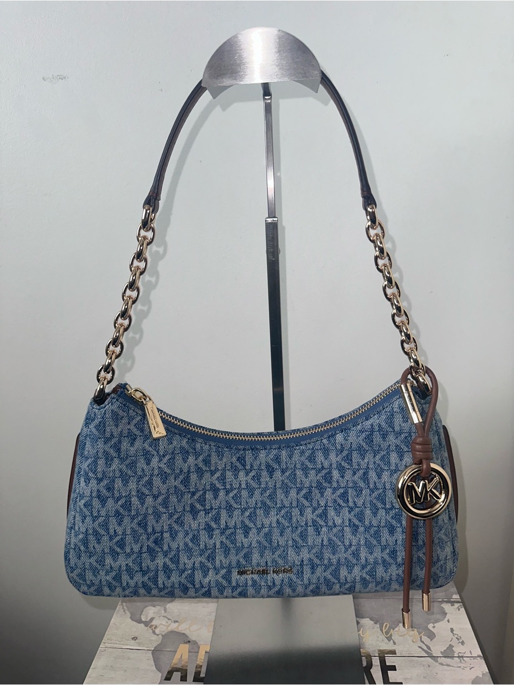 Michael Kors Denim Nolita Shoulder Pochette Bag!